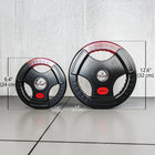 Soozier Weight Plates Set - 2-Inch Barbell Weight Set - 2 x 11 lb - 2 x 22 lb-Three grip holes extend bar-free workout options 