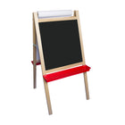 Crestline Deluxe Magnetic Paper Roll Easel - Dry Erase/Black Chalk-Features a magnetic dry-erase board on one side and a black chalkboard on the reverse as well as a top mounted 18" x 100' paper roll.