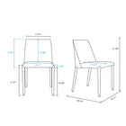 Manhattan Comfort Paris Modern Leatherette Upholstered Dining Chairs - Grey - Set of 6-Upholstered In Leatherette