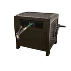 Suncast Slide Trak Hose Hideaway for 175' Hose - Java-Holds up to 175 ft. of 5/8 in. standard vinyl hose.