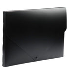 JAM Paper Plastic Portfolio with Snap Closure Large - 11 x 17 x 3/4 - Black-Portfolio keeps papers secure and organized, is ideal for important presentations, easy to transport, and great for school or the office!