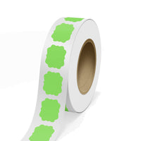JAM Paper Standard Label Rolls - Vintage Frame Shaped - 2 1/2 x 3 - Neon Green - 125 Labels/Roll-Colour: Neon Green | Make your mail stand out with colourful shipping address labels.