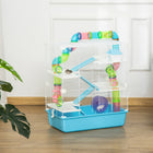 PawHut Hamster Cage 5-Level with Tunnel Tube System - Light Blue-2 front door allow you access to your hamster easily