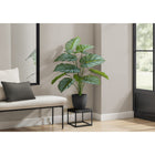 Monarch Specialties 24" Artificial Indoor Calathea - Table - Black Pot-Features 12 adjustable real-touch green leaves that can be arranged to your liking