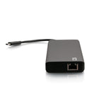 C2G USB-C 9-in-1 Dual Display Docking Station with 60W Power Supply - Black-Supports dual HDMI display resolutions up to 1080p