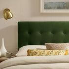 Modway Emily Stain-Resistant Performance Velvet Full Size Headboard - Moss Green-Full Size Headboard