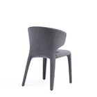 Manhattan Comfort Conrad 20.47" Mid-Century Modern Woven Tweed Upholstered Dining Chair - Grey - Set of 2-Delivered to you Fully Assembled! No Assembly Required