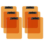 Davis Group Transparent Clipboards - Letter Size - 9" W x 12" H - Orange - 6 Pack-Clipboards are made of tough, durable injection molded plastic and feature smooth edges