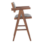Zuo Delhi Counter Stool - Grey/Walnut - Set of 2-3 year limited warranty