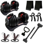 MotionGrey Adjustable Dumbbells 5-52.5 lb - 3-in-1 Dumbbell, Barbell & Kettlebell with 15 Adjustable Weights & High-Strength Grip-5-52.5 lb in One Compact Set: Replace multiple dumbbells with a single adjustable system-perfect for progressive strength training at home