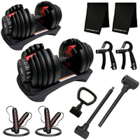 MotionGrey Adjustable Dumbbells 5-52.5 lb - 3-in-1 Dumbbell, Barbell & Kettlebell with 15 Adjustable Weights & High-Strength Grip-5-52.5 lb in One Compact Set: Replace multiple dumbbells with a single adjustable system-perfect for progressive strength training at home