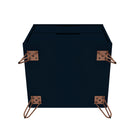 Manhattan Comfort Rockefeller 20.08" Mid-Century Modern 2-Drawer Nightstand 2-Piece Set - Tatiana Midnight Blue-17.62" L x 20.08" W x 21.65" H