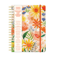Orange Circle Studio Bold Blossoms Undated Tri-Tab Weekly/Monthly Planner - 9.67" x 7.48" - Assorted Colours - English-Use the undated weekly and monthly pages to start planning at any time of the year