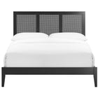 Modway Sirocco Rattan and Wood Full Platform Bed - Black-8