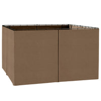 Outsunny 10' L x 12' W Gazebo Curtains with Zipper Doors, Hooks/C-Rings for Patio, Only Curtains - Brown-Provides protection when enjoying leisure time outdoors