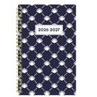 Blueline Weekly/Monthly Academic Planner - 8" H x 5" W - Nautical Design - English-Gold twin-wire binding, thick poly cover