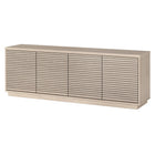Hudson&Canal Tullis TV Stand for TV's up to 78" - Alder White-The top has a weight capacity of 75lbs, middle shelves can hold 25lbs each, bottom shelf capacity is 50 lbs