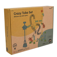 edxeducation Crazy Tube Set-Create dynamic water systems: This water toy set features 72 open-ended attachments and a water pump. The 12 different tubing types and accessories fit together snugly for endless possibilities.