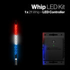 SoundExtreme Extreme Whip Kit Qty 1 x 2Ft plus LEDCast Controller-Led lighting options: millions of 360-degree colors are created using the latest light displaying technology compatible with RGBIC. solid, flashing, chasing, music modes, and more with any LEDCast enabled LED controller, radio or soundbar (sold separately). integrates with LED’s on LEDCast compatible soundbars, subwoofers and radios too