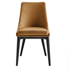 Modway Viscount Accent Performance Velvet Dining Chairs - Cognac - 2 Pack-9