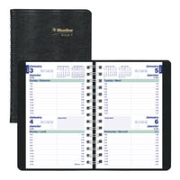 Blueline 2027 Two-Day Diary, Twin-Wire Binding, 8" x 5", Bilingual, Black-12-Month: January 2027 to December 2027
