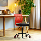 Homy Casa Black Red Fabric Swivel Desk Chair-Adjustable Height: Easily customizable for optimal seating position and comfort
