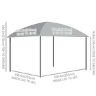 Outsunny 10 ft W x 10 ft L Hardtop Gazebo with UV60+ Polycarbonate Roof & Curtains - Dark Grey-Polyester curtains give you privacy, creating a calmer and more relaxing space