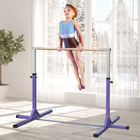 Soozier Toddler Professional Gymnastics Bar - Purple-Non-slip rubber wrapped base corner for safety   
