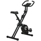 Soozier Foldable Exercise Bike with 8-Level Adjustable Magnetic Resistance-X-design upright exercise bike offers a full range of motion for body workouts