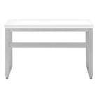 Monarch Specialties 7683 48" Computer Desk - White/Adj.Height/ Silver Metal-9