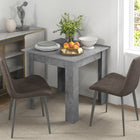 HOMCOM Square Dining Table for 2, for Kitchen and Living Room - Cement Grey-Two-seater size, great for smaller-sized kitchen and dining spaces