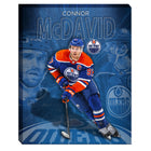 Connor Mcdavid Collage Oilers - Framed Canvas - 16" x 20"-Premium canvas print with gallery-wrapped edges