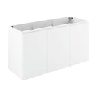 Modway Bryn 48" Wall-Mount Bathroom Vanity - White-Modern Bathroom Vanity