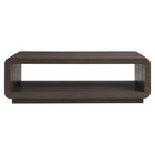 Hudson&Canal Lonni 47" Wide Rectangular Coffee Table - Brown Oak-Table is made of high-quality materials in a brown oak wood-look finish