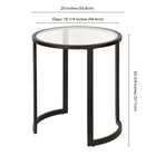 Hudson&Canal Mitera 20"W Round Side Table - Blackened Bronze-9