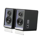 Edifier QR65 Multimedia Bluetooth Splendid Light Effect Speaker - Black-70W Class-D TI amplifier chips, 1.25" silk dome tweeters, 2.75" aluminum diaphragm mid-low drivers & advanced digital signal processing provide premium sound performance