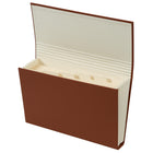 Staples Vegan Leather 7-Pocket Expandable File - Letter Size - Brown-Outer shell made from Vegan leather