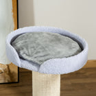 PawHut 36" Cat Tree with Sisal Mat Scratching Post and Cushion Bed - Light Blue-Material: Particle board, Sisal, Polyester 