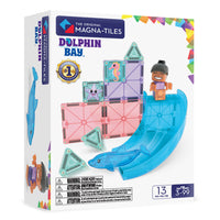 MAGNA-TILES The Original Dolphin Bay 13-Piece Magnetic Construction Set-What’s Included: 13 magnetic pieces, including an ocean explorer figure, a dolphin figure, and a mix of ocean-coloured tiles with printed underwater and shoreline details