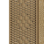 HOMCOM 4 Panel Wave Fiber Freestanding Room Divider for Home Office - Natural-The solid wood frame ensures durability
