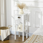 HOMCOM Bedside Table - Set of 2-Quality MDF board can ensure your daily use