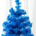 HOMCOM 6' Artificial Christmas Tree with Auto Open - Blue-Sturdy and stable base for better stability 