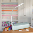 OttLite Natural Daylight LED Flex Floor Lamp - Clearsun - White-Flexible, rubberized neck