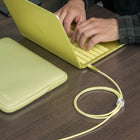 LOGiiX Vibrance Neo Sleeve Bundle with USB-C to USB-C Cable - Citrus-Braided USB PD cable with anti-stress connectors, rated for up to 60W output