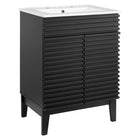 Modway Render 24" Bathroom Vanity - Black/White-Assembly Required