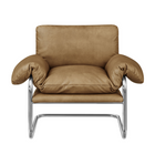 Modway Ansel Vegan Leather Accent Chair - Toast-Assembly Required