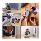Adam Elements Mag 5 Magnetic 5-in-1 Wireless Charging Station with power Bank - Black-1 Year Limited Manufacturer Warranty