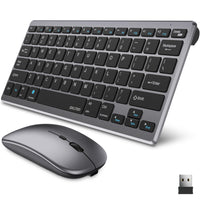 Delton N35 Portable Wireless Keyboard and Mouse Combo - Silver-Our mouse and keyboard combo features both Bluetooth for convenience and a 2.4G auto-pair USB dongle for a reliable connection.