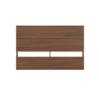 Nexera Panel Headboard - Full Size - Walnut-2 horizontal panels give the headboard a modern plank effect