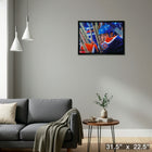 Wayne Gretzky Edmonton Oilers Bench Close-up - Framed Canvas - 31" x 22"-Ready to hang - arrives fully assembled